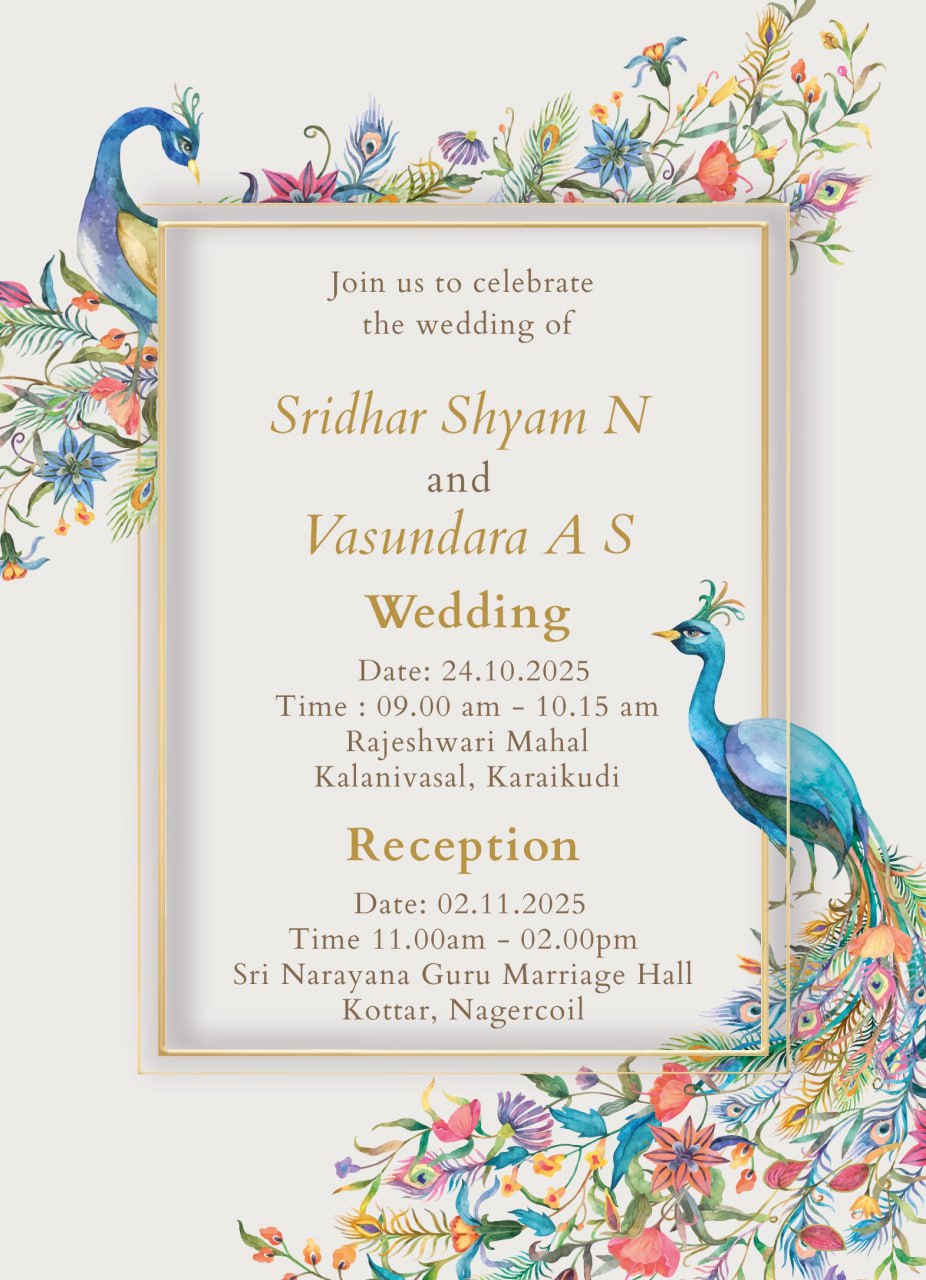 Tamil Wedding Invitation